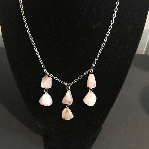 Hand Crafted Pink Bead Tassel Chain Necklace - Picture 1 of 4